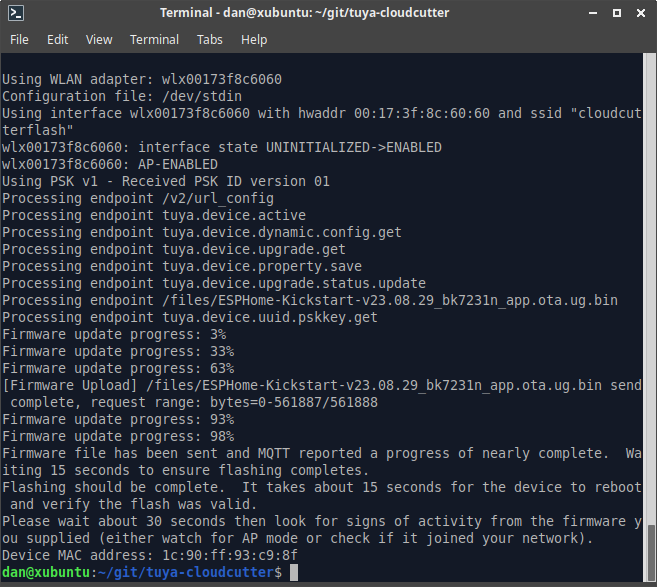 Terminal finish alt text